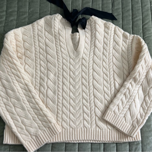 J.Crew Cream Cable Knit Sweater - Picture 3 of 3